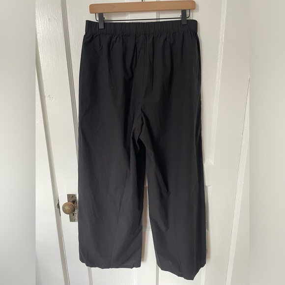 Eileen Fisher Washed Organic Cotton Poplin Wide-Leg Pant - Picture 5 of 9